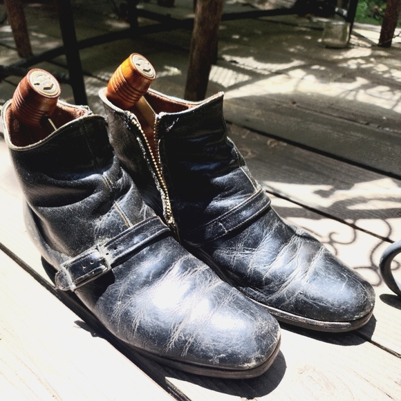 Florsheim Other - Florsheim vintage 52' men's black leather ankle boots sz10